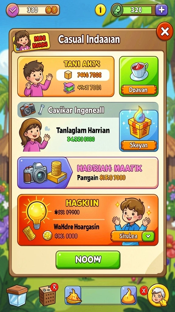 indaaa - Tangkapan layar menunjukkan antarmuka permainan yang menyenangkan.