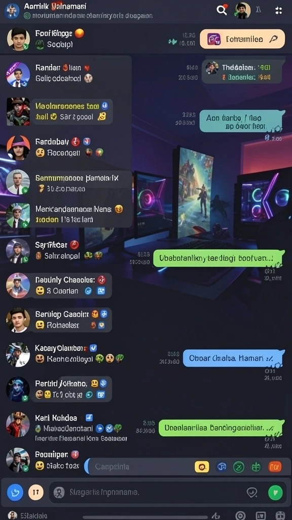winpkr - Interaksi sosial antar pemain melalui chat langsung.